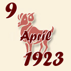 Ovan, 9 April 1923.