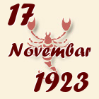 Škorpija, 17 Novembar 1923.
