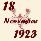 Škorpija, 18 Novembar 1923.