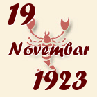 Škorpija, 19 Novembar 1923.
