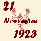 Škorpija, 21 Novembar 1923.