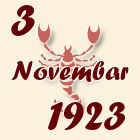 Škorpija, 3 Novembar 1923.