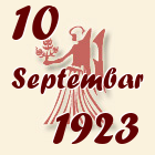 Devica, 10 Septembar 1923.