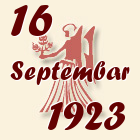 Devica, 16 Septembar 1923.