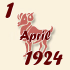 Ovan, 1 April 1924.