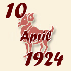 Ovan, 10 April 1924.