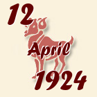 Ovan, 12 April 1924.
