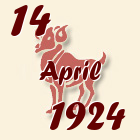 Ovan, 14 April 1924.