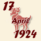 Ovan, 17 April 1924.