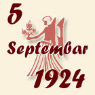 Devica, 5 Septembar 1924.