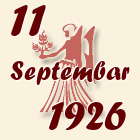 Devica, 11 Septembar 1926.