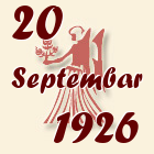 Devica, 20 Septembar 1926.