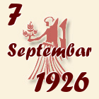 Devica, 7 Septembar 1926.