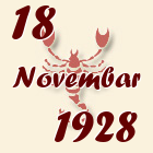 Škorpija, 18 Novembar 1928.