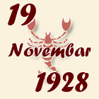 Škorpija, 19 Novembar 1928.