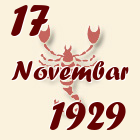 Škorpija, 17 Novembar 1929.