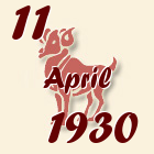 Ovan, 11 April 1930.
