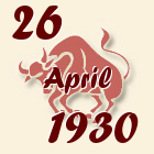 Bik, 26 April 1930.