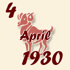 Ovan, 4 April 1930.