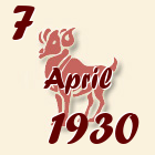 Ovan, 7 April 1930.