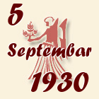 Devica, 5 Septembar 1930.