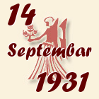 Devica, 14 Septembar 1931.