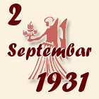 Devica, 2 Septembar 1931.