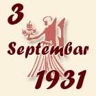 Devica, 3 Septembar 1931.