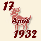 Ovan, 17 April 1932.