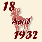 Ovan, 18 April 1932.