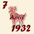 Ovan, 7 April 1932.