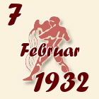 Vodolija, 7 Februar 1932.