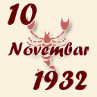 Škorpija, 10 Novembar 1932.