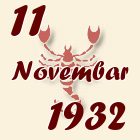 Škorpija, 11 Novembar 1932.
