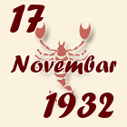 Škorpija, 17 Novembar 1932.
