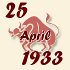 Bik, 25 April 1933.