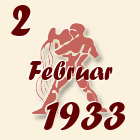 Vodolija, 2 Februar 1933.