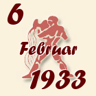 Vodolija, 6 Februar 1933.