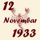 Škorpija, 12 Novembar 1933.
