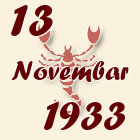 Škorpija, 13 Novembar 1933.