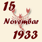 Škorpija, 15 Novembar 1933.