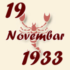 Škorpija, 19 Novembar 1933.