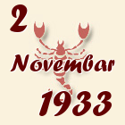 Škorpija, 2 Novembar 1933.