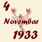 Škorpija, 4 Novembar 1933.