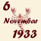 Škorpija, 6 Novembar 1933.