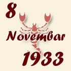 Škorpija, 8 Novembar 1933.
