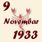 Škorpija, 9 Novembar 1933.