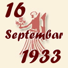 Devica, 16 Septembar 1933.