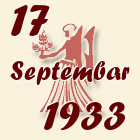 Devica, 17 Septembar 1933.