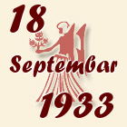 Devica, 18 Septembar 1933.